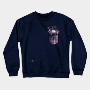 Sea otter - pink shirt design Crewneck Sweatshirt